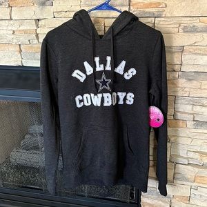 Ladies Dallas Cowboys Charcoal Hoodie size M NWT